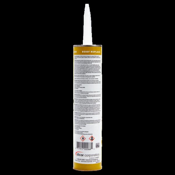 Dicor Self-Leveling Roof Sealant, 10 oz Tube, Dove White