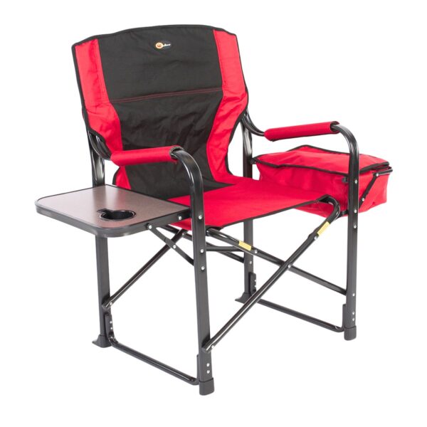 Faulkner Director Camping Chair, 300 Pound Capacity, Burgundy and Black