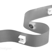 RV Designer 72-inch Sew-In Slide Tape for Curtain Gliders, Plastic, White