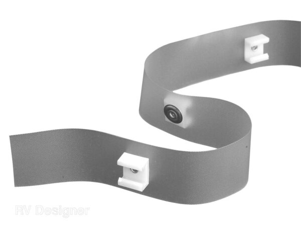 RV Designer 72-inch Sew-In Slide Tape for Curtain Gliders, Plastic, White