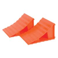 Husky Towing Wheel Chock, Orange, Set of 2
