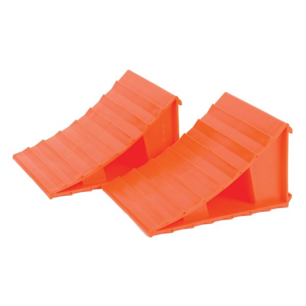 Husky Towing Wheel Chock, Orange, Set of 2