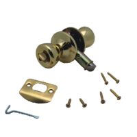 AP Products Privacy Door Knob, Gold Brass, 3/8" or 2-3/4" Backset