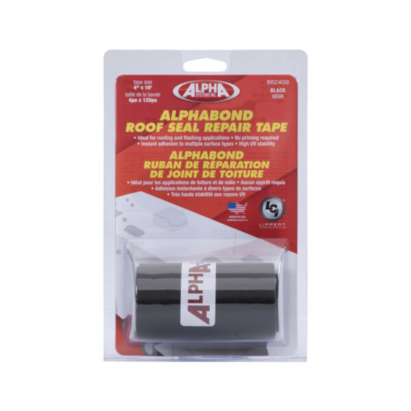Lippert Roof Repair Tape, Black, 10 Feet x 4 Inches, Double-Sided