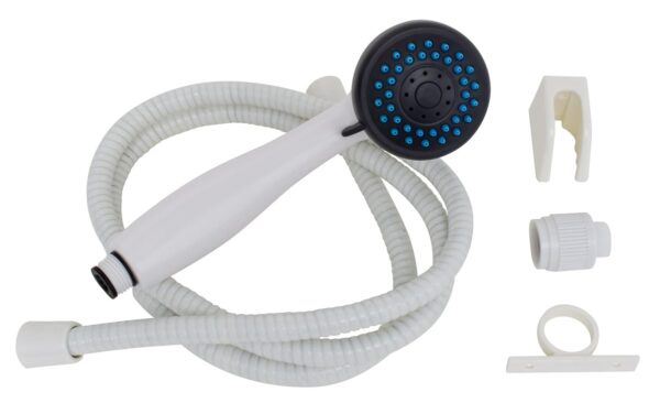 Phoenix Products Hand Held Shower Head, White, 3-Function, 60 Inch Hose