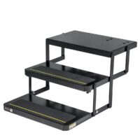 Lippert Kwikee Double Electric RV Entry Step, 24 in., Black