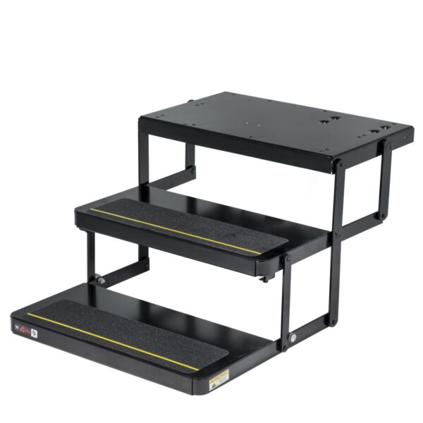 Lippert Kwikee Double Electric RV Entry Step, 24 in., Black