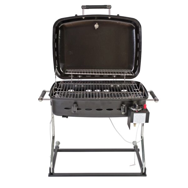 Faulkner Portable Propane Barbeque Grill, 11,000 BTU, Black