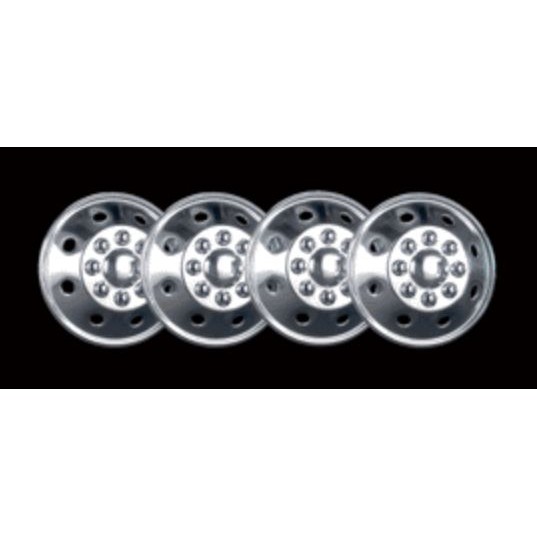 Wheel Masters 16.5 Inch 8-Hole Stainless Steel Wheel Cover Set, Silver
