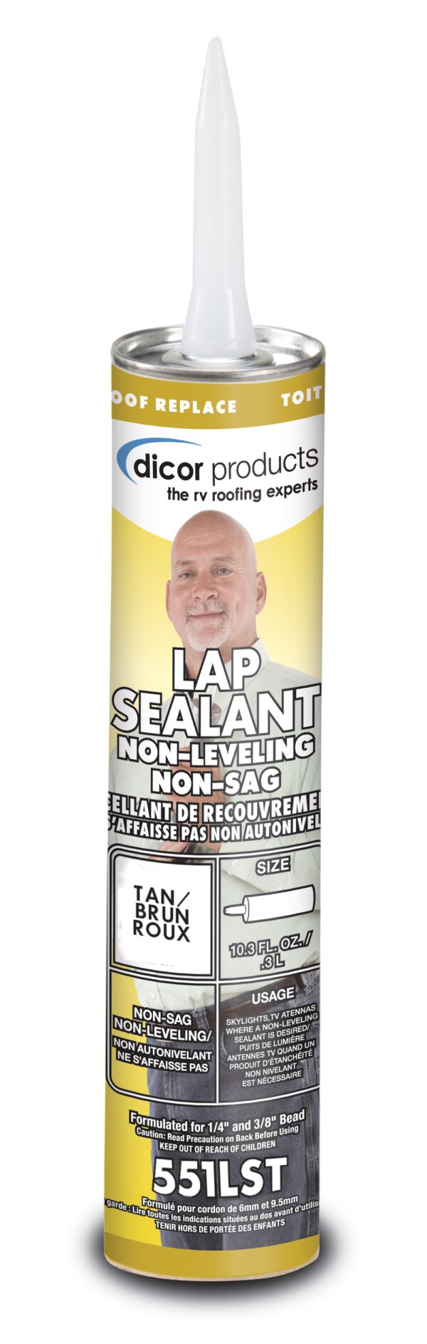 Dicor Self-Leveling Lap Sealant Tan 10 Ounce Tube