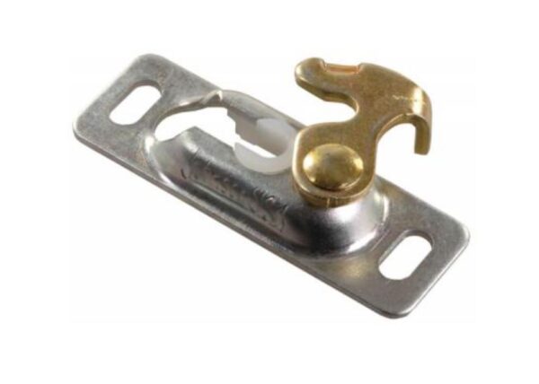 JR Products Interior Door Roller Mounting Plate, Top-Mounted, Silver