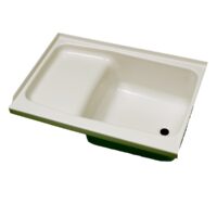 Specialty Recreation Rectangular Shower Pan, 24 x 40 Inch, Parchment White
