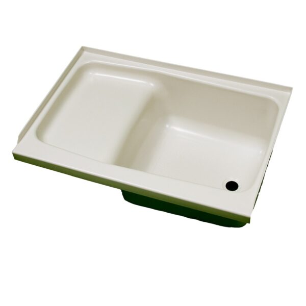 Specialty Recreation Rectangular Shower Pan, 24 x 40 Inch, Parchment White