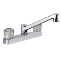 Dura Faucet 2-Handle Low Arc Kitchen Faucet, 8 Inch, Chrome Plated