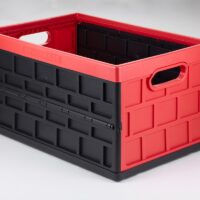 Space Made Collapsible Storage Container, Red, 385 lb Capacity