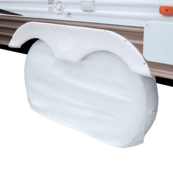 Classic Accessories Double Tire Cover, Snow White, Up to 27 Inch