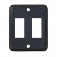 Valterra Double Opening Switch Plate Cover, Matte Black Plastic