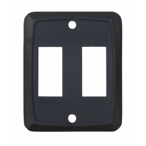 Valterra Double Opening Switch Plate Cover, Matte Black Plastic