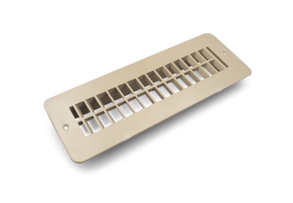 B&B Molders Floor Heating Register, 12 x 4, Tan