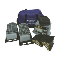 Stromberg Carlson Trailer Leveling Kit with Four Wheel Chocks and Storage Bag