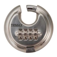 Trimax Resettable Combination Padlock, 3/8-Inch Shackle, Silver