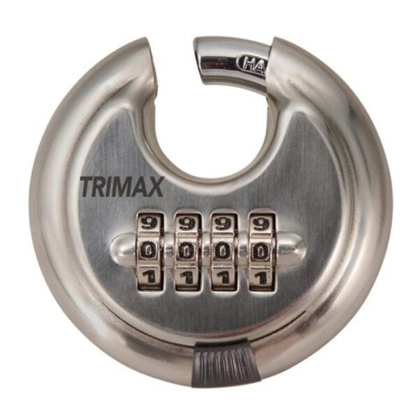 Trimax Resettable Combination Padlock, 3/8-Inch Shackle, Silver