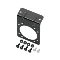 Tow Ready 7-Way Flat Connector Mounting Bracket, 90-Degree Bend, Black