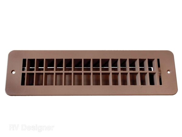 RV Designer Heating and Cooling Register, 12 x 3-1/2 Inch, Floor Mount, Tan