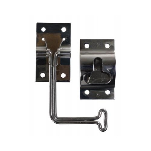 JR Products T-Style Door Catch 6 Inch, Stainless Steel, Silver