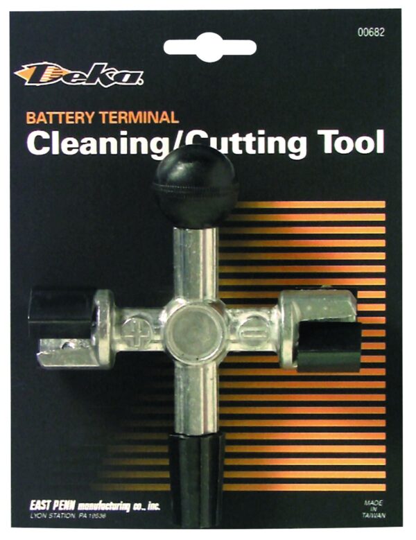 East Penn 3-Way Battery Terminal Cleaner, Steel, Black and Silver