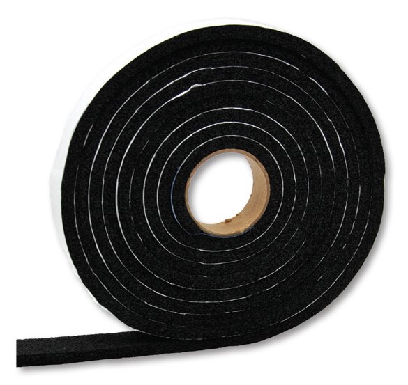 AP Products Weather Stripping, Black, 5/16 Inch × 1 Inch, 10 Feet