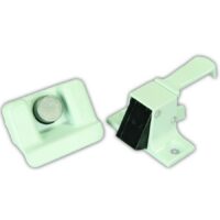 JR Products Screen Door Latch, Right, Coleman Style, White