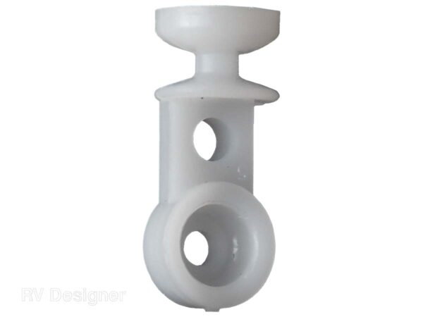 RV Designer Snap-In Window Curtain Gliders, White Plastic, Set of 14