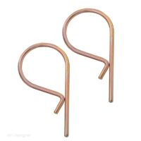 RV Designer Spring Hitch Pin Clip, 5/32 Inch, Gold, Stainless, Set of 2
