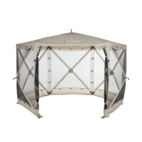 Lippert Portable Popup Gazebo Tan, 12 by 12 Feet, Screened