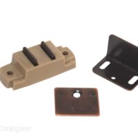 RV Designer Magnetic Door Catch, Brown Plastic, 1-1/8 Inch