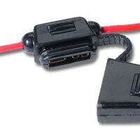 WirthCo Battery Doctor 30-Amp ATC Fuse Holder, Black, 12 AWG, 5.5-Inch