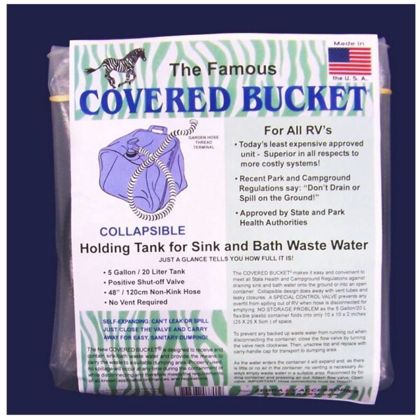 Zebra RV Portable Waste Holding Tank, 5 Gallon, Gray