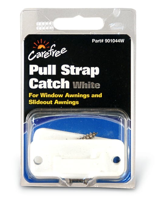Carefree Window Awning Pull Strap Catch, Screw-On, White, Pack of 2