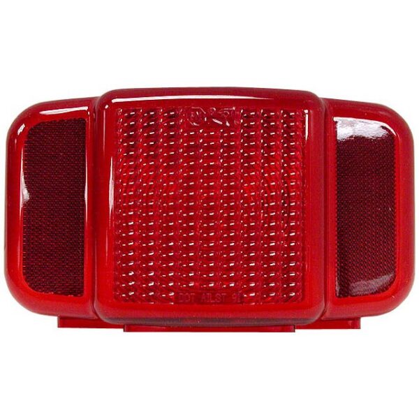 Peterson 457 Series Replacement Tail Light Lens, Red/Clear Acrylic