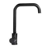 Lippert Stainless Steel Kitchen Faucet, Single-Handle, 90-Degree Angle, Matte Black