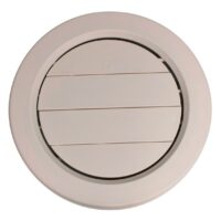 Valterra 5-Inch Round Ceiling Register with Damper, Light Beige
