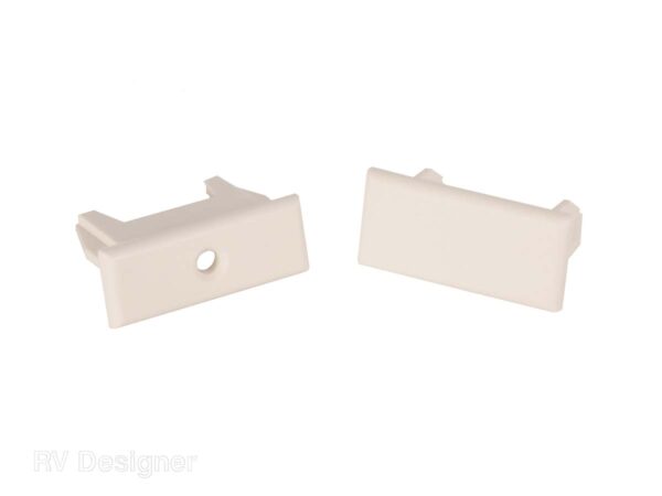 RV Designer Window Shade End Cap, Oyster, Set of 2
