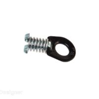 RV Designer Spring-Loaded Thumb Screw Door Latch, Silver, Set of 2