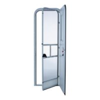 Lippert Radius Entry Door 72 x 30 inch, Polar White, with Screen
