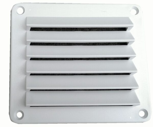 Heng's Square Wall Vent White 5x5 with Mounting Hardware