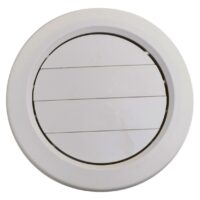 Valterra Heating/Cooling Register, 5" Ceiling, Medium White Plastic, with Damper