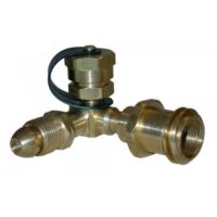 Marshall Excelsior Propane Adapter, Male POL to 1 Inch-20 Male 90 Degree Elbow
