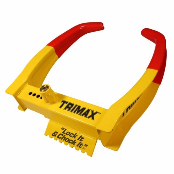 Trimax Locks Trailer Wheel Locking Boot, Yellow and Red
