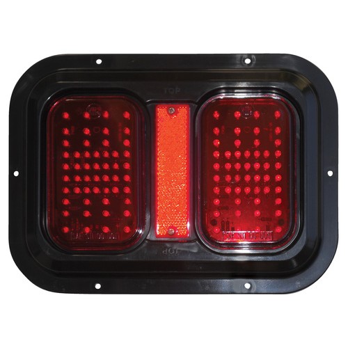 Valterra LED Stop/Tail/Turn Trailer Light, Red, 11" × 8", 104 Diodes